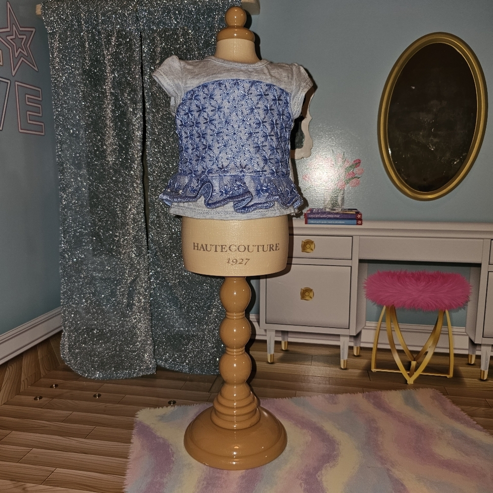 American Girl Doll Truly Me Mix & Match PEPLUM TOP Only for 18” Dolls 2017